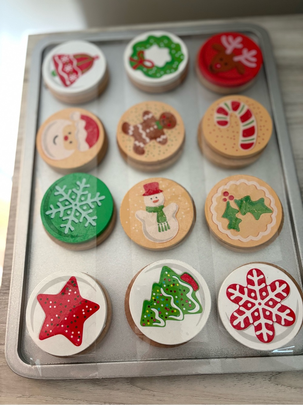 Melissa & Doug Slice & Bake Christmas Cookie Wooden Pretend Play Food Education